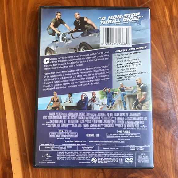 Fast Five dvd - Picture 2 of 4